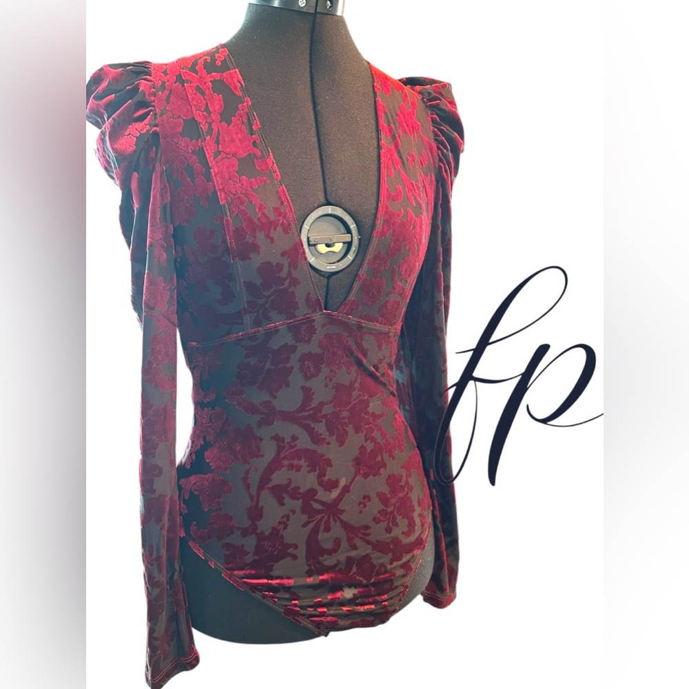 NWT Free People Intimately Magic Hour Velvet Bodysuit - Size XS MSRP 98